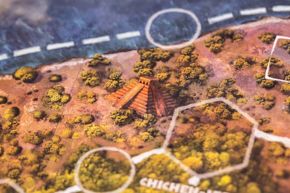 Chichen Itza depicted on the Ahau game board